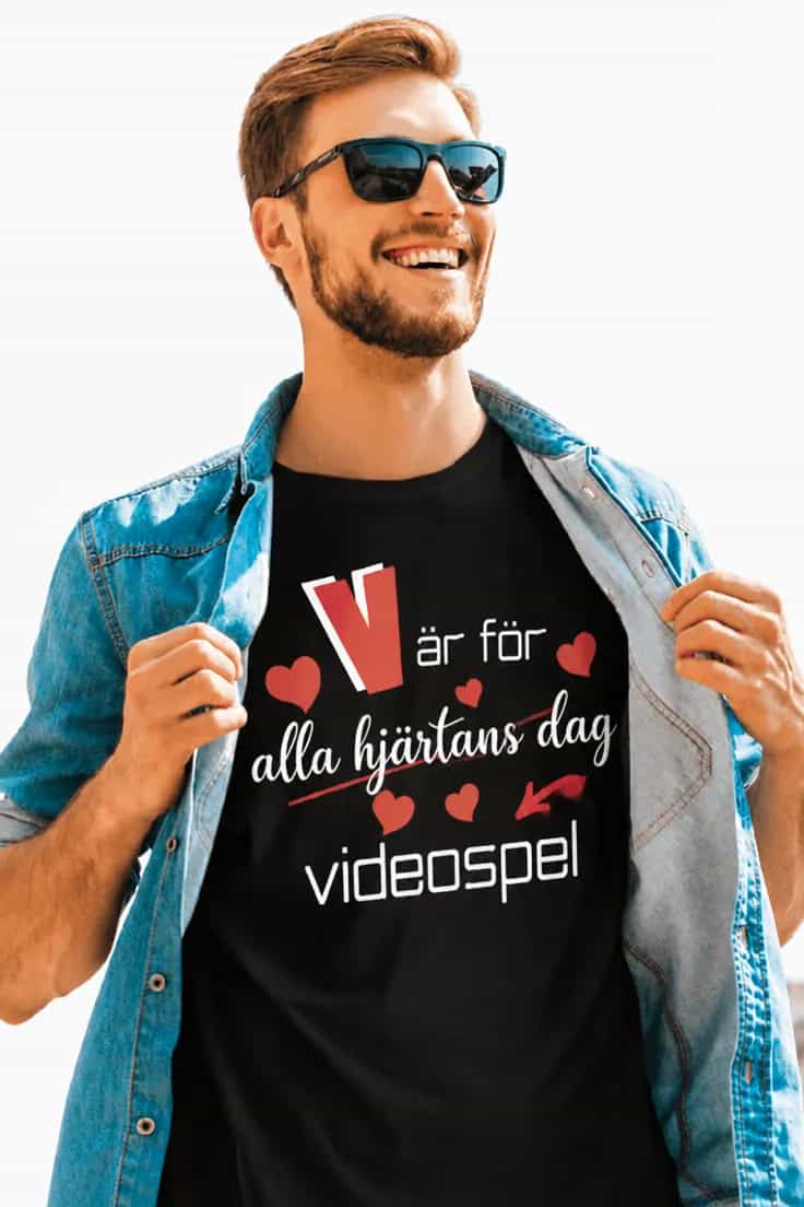 Rolig t-shirt Videospel på alla hjärtans dag
