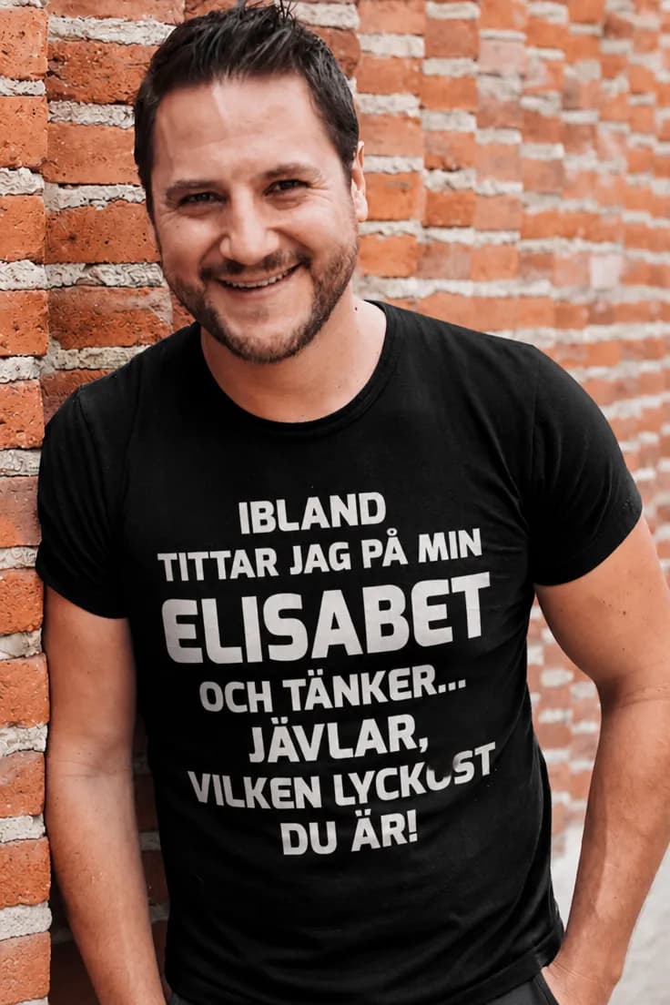 Rolig t-shirt Vilken lyckost du är med namn