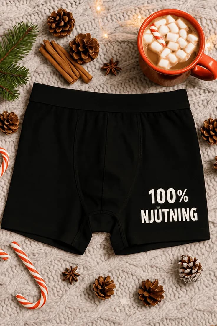 Roliga boxershorts 100 procent njutning – 100% NJUTNING