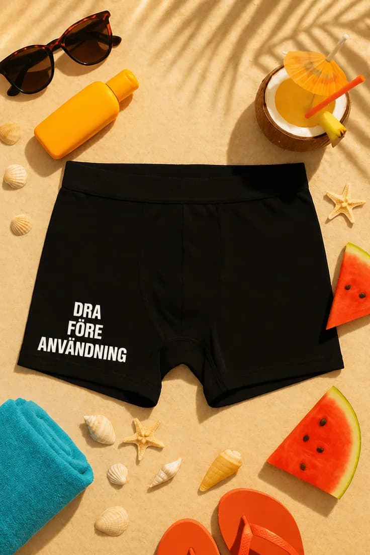 Roliga boxershorts DRA FÖRE ANVÄNDNING