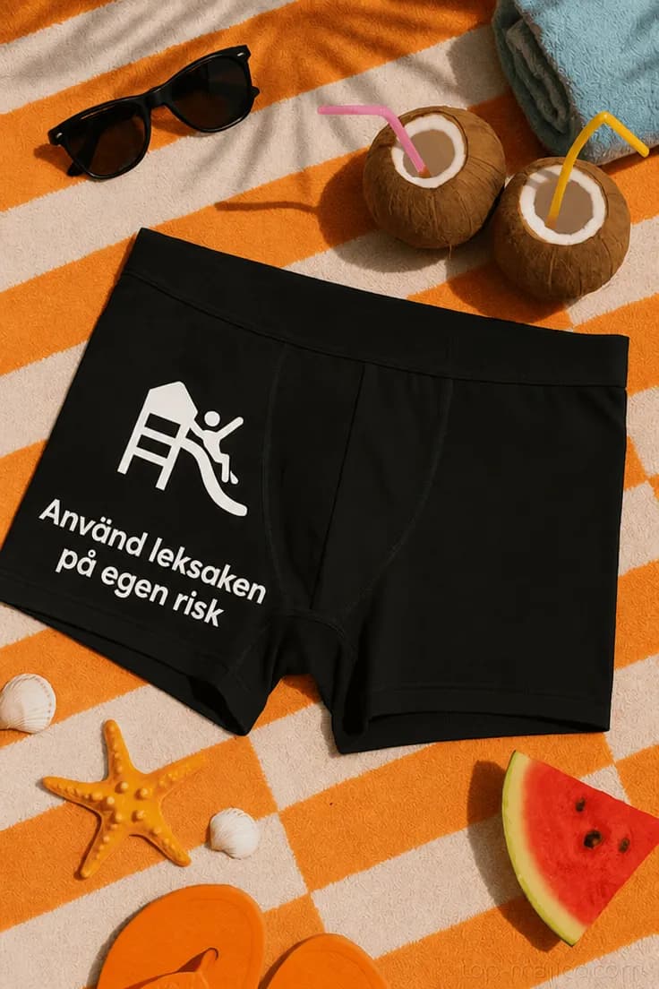 Roliga boxershorts Lek på egen risk – Använd leksaken
