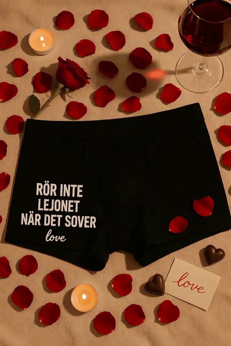 Roliga boxershorts Rör inte lejonet – RÖR INTE