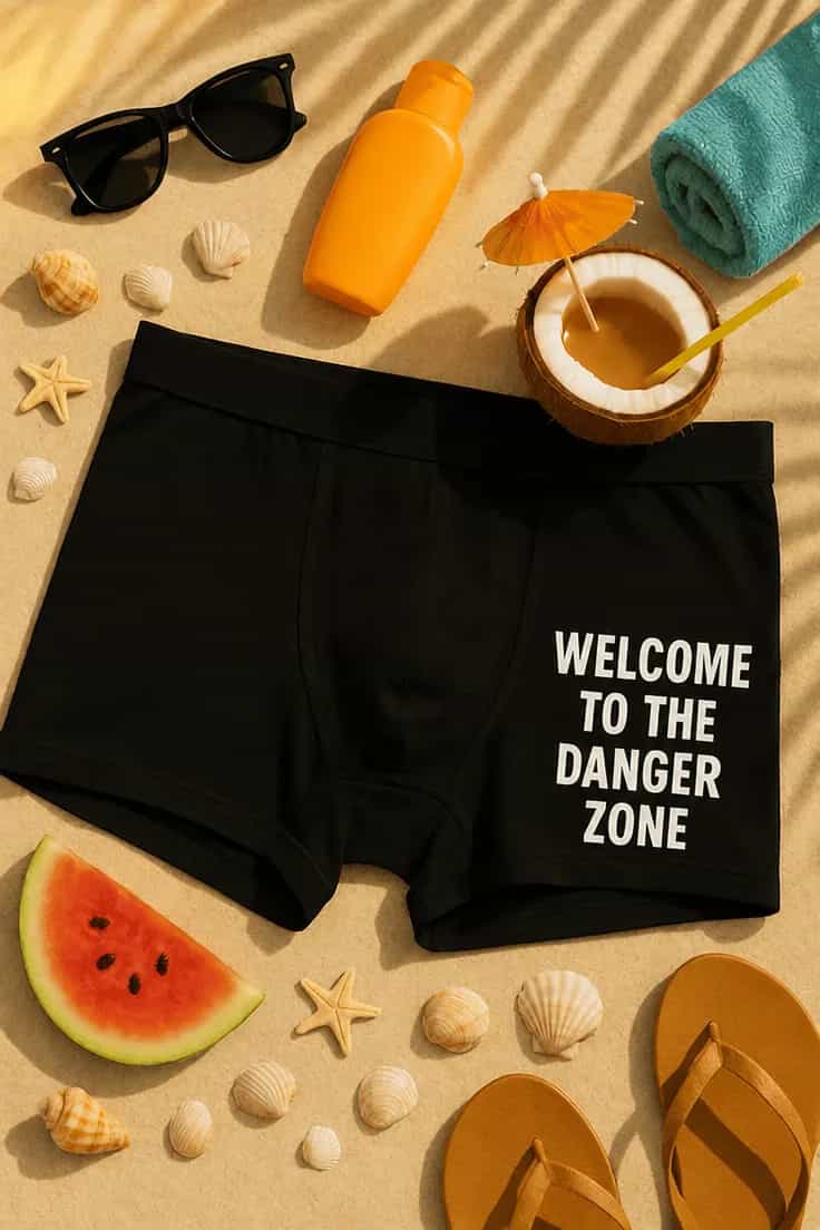 Roliga boxershorts Välkommen till farozonen
