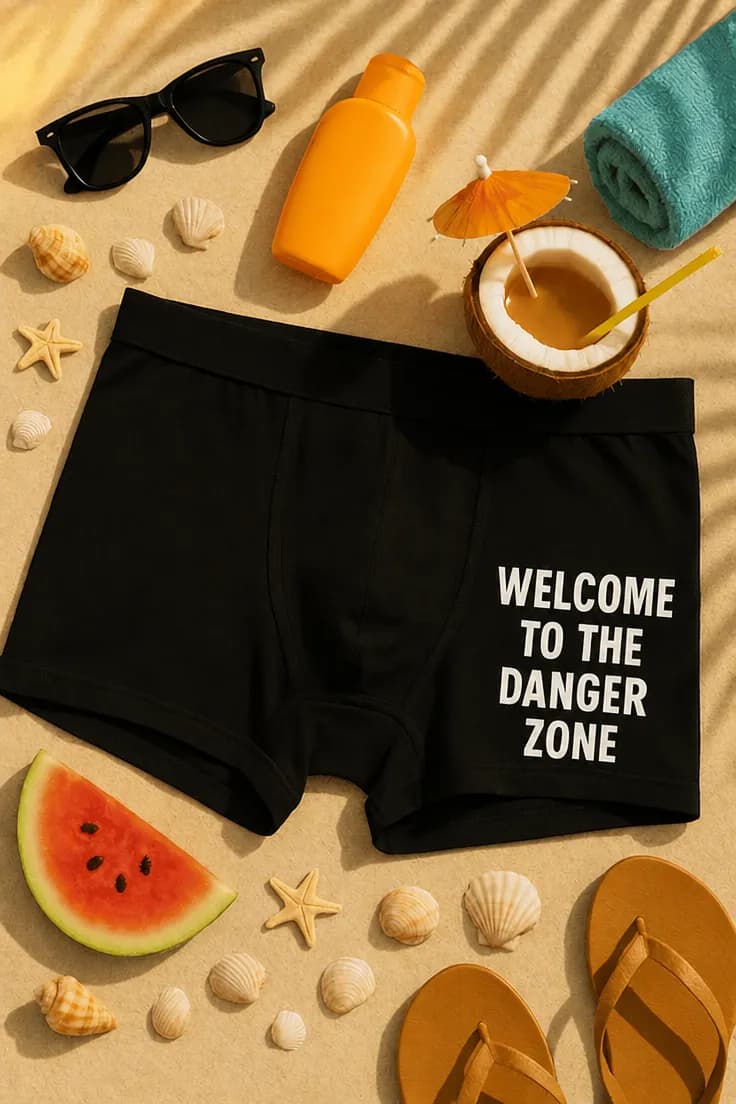 Roliga boxershorts Välkommen till farozonen