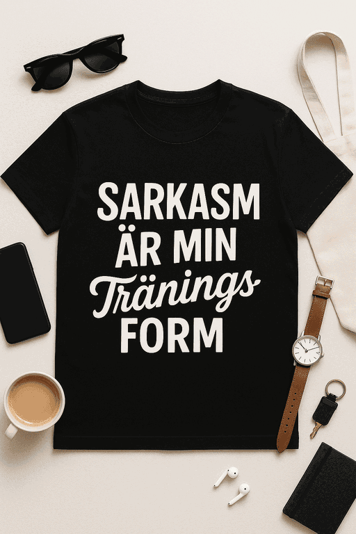 Sarkasm är min träningsform – Rolig T-shirt