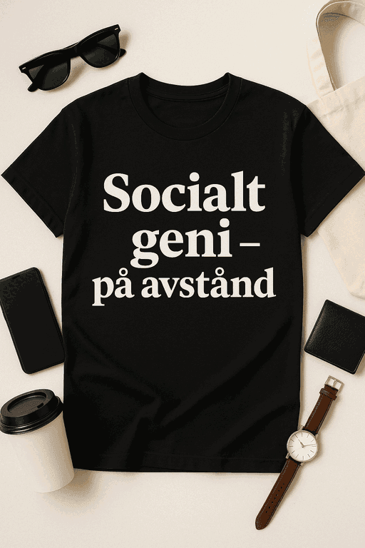 Socialt geni – på avstånd T-shirt