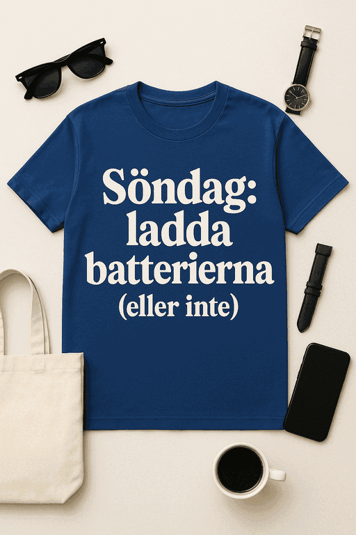 Söndag: ladda batterierna (eller inte) T-shirt