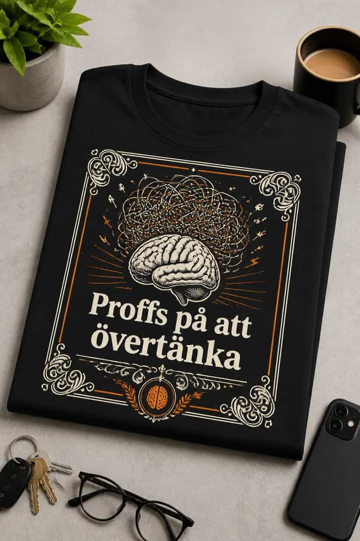 T-shirt med Proffs på att övertänka