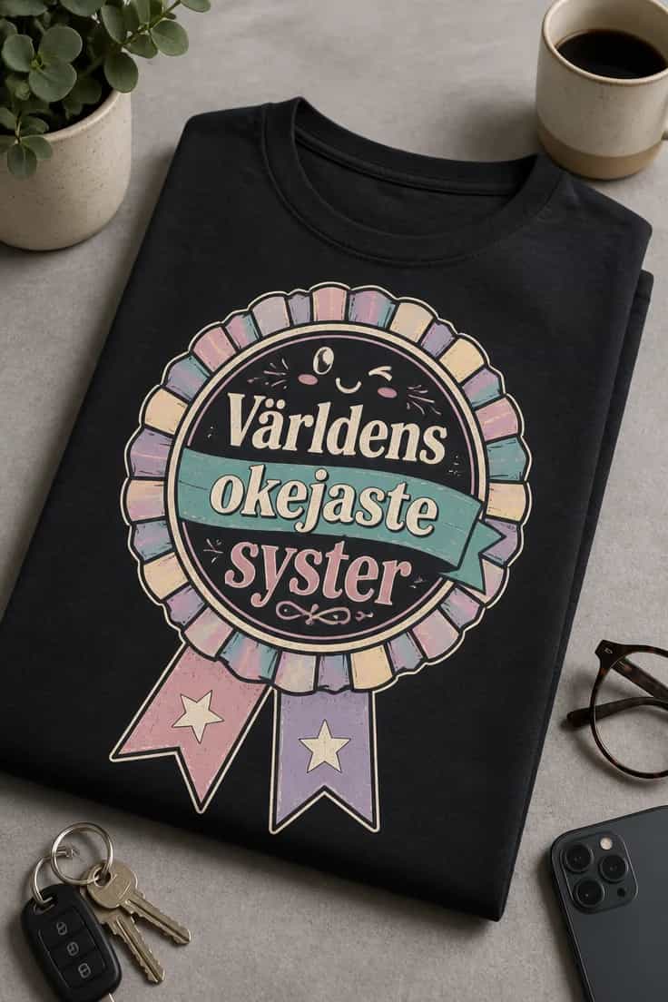 T-shirt med Världens okejaste syster