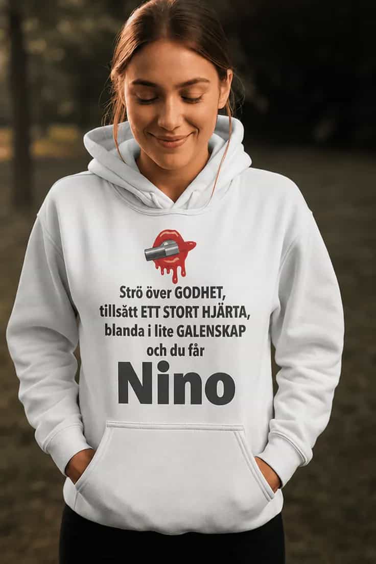 Tröja Godhet med namn – Strö över GODHET,