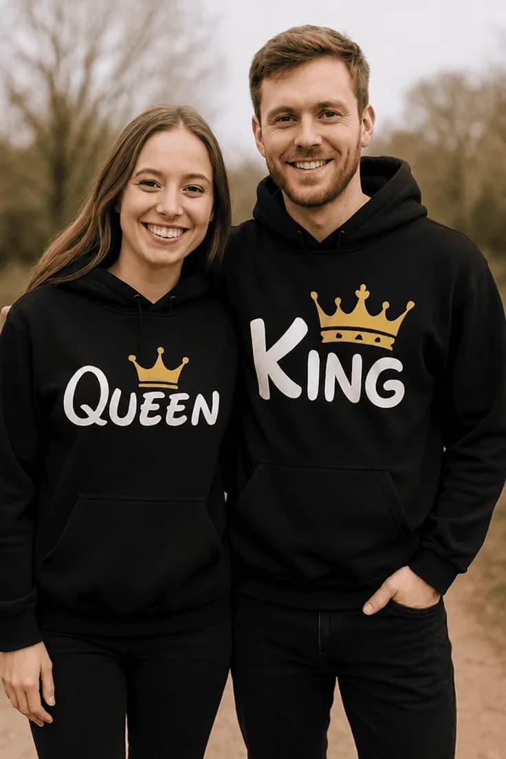 Tröja king queen tvåfärgad – QUEEN KING