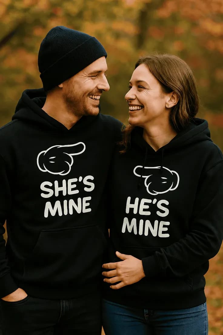 Tröja partryck mine – & SHE'S MINE HE'S MINE