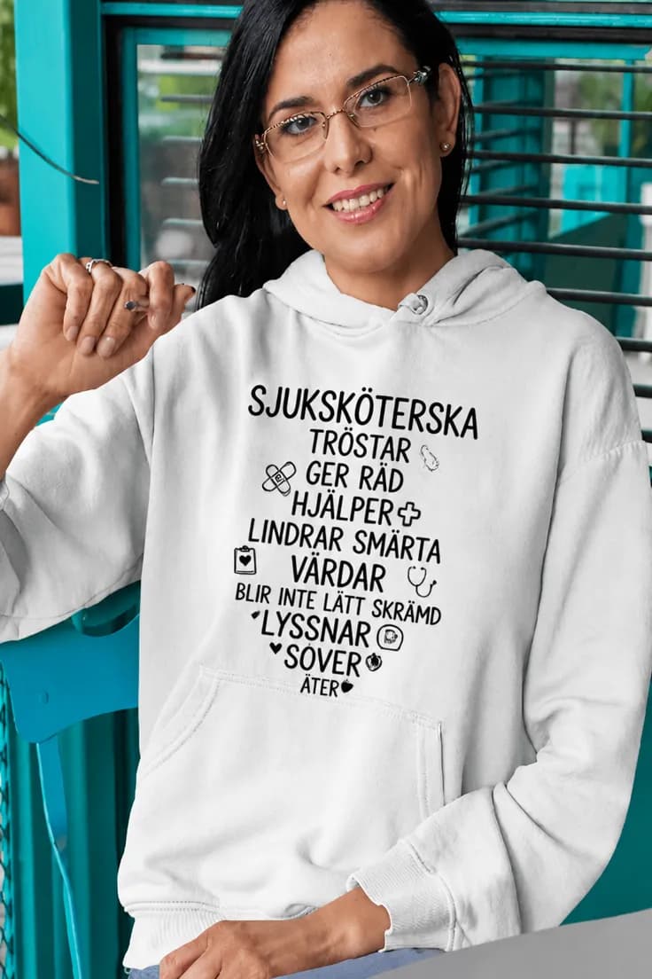 Tröja Sjuksköterska med hjärta – SJUKSKÖTERSKA