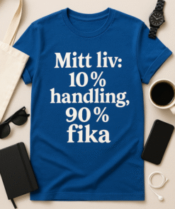 Mitt liv: 10 % handling, 90 % fika - T-shirt