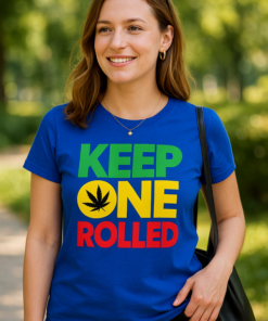 KEEP ONE ROLLED (rasta stil) - T-shirt