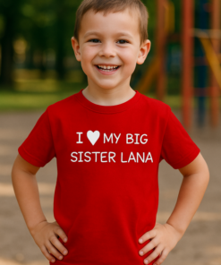 I ♥ MY BIG SISTER (namn valfritt) - T-shirt