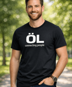 Rolig t-shirt ÖL connecting people