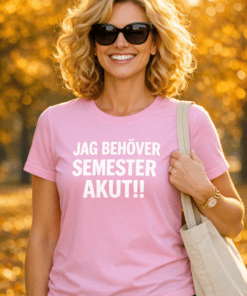 Rolig t-shirt: Jag behöver semester AKUT!!