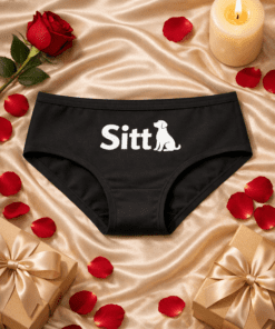 Roliga damtrosor “Sitt” med hund