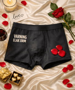 Herrboxershorts VARNING ELAK ORM