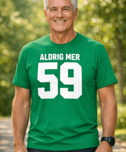 Rolig t-shirt ALDRIG MER 59
