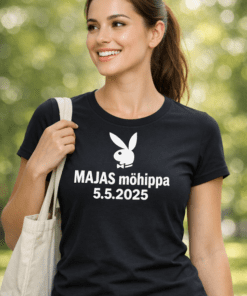 Rolig t-shirt Playboy MAJAS möhippa 5.5.2025