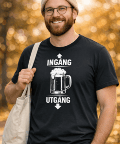 Rolig t-shirt Öl INGÅNG UTGÅNG